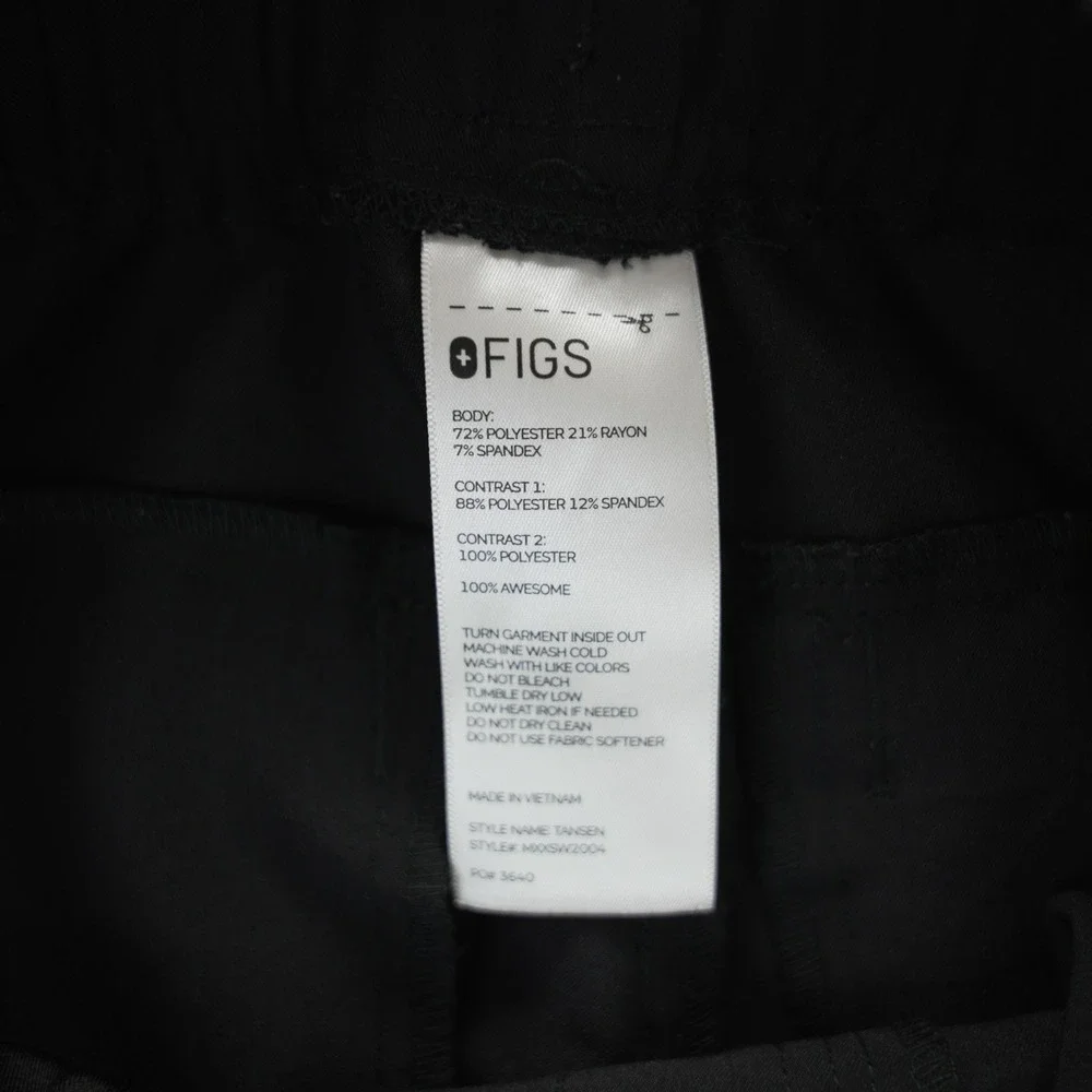FIGS Tansen Jogger Scrub Pants Mens Large Black Technical Collection MXXSW2004